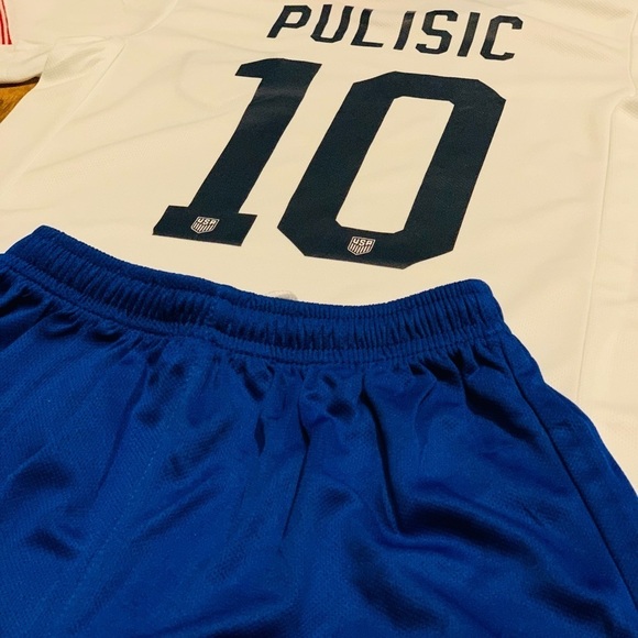 Large Kids 10-12 Christian Pulisic Youth Soccer US Jersey New With Tags Size 28 - Picture 6 of 9